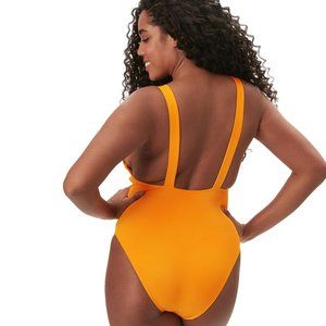 Andie One Piece Swimsuit, Mustard/Turmeric
